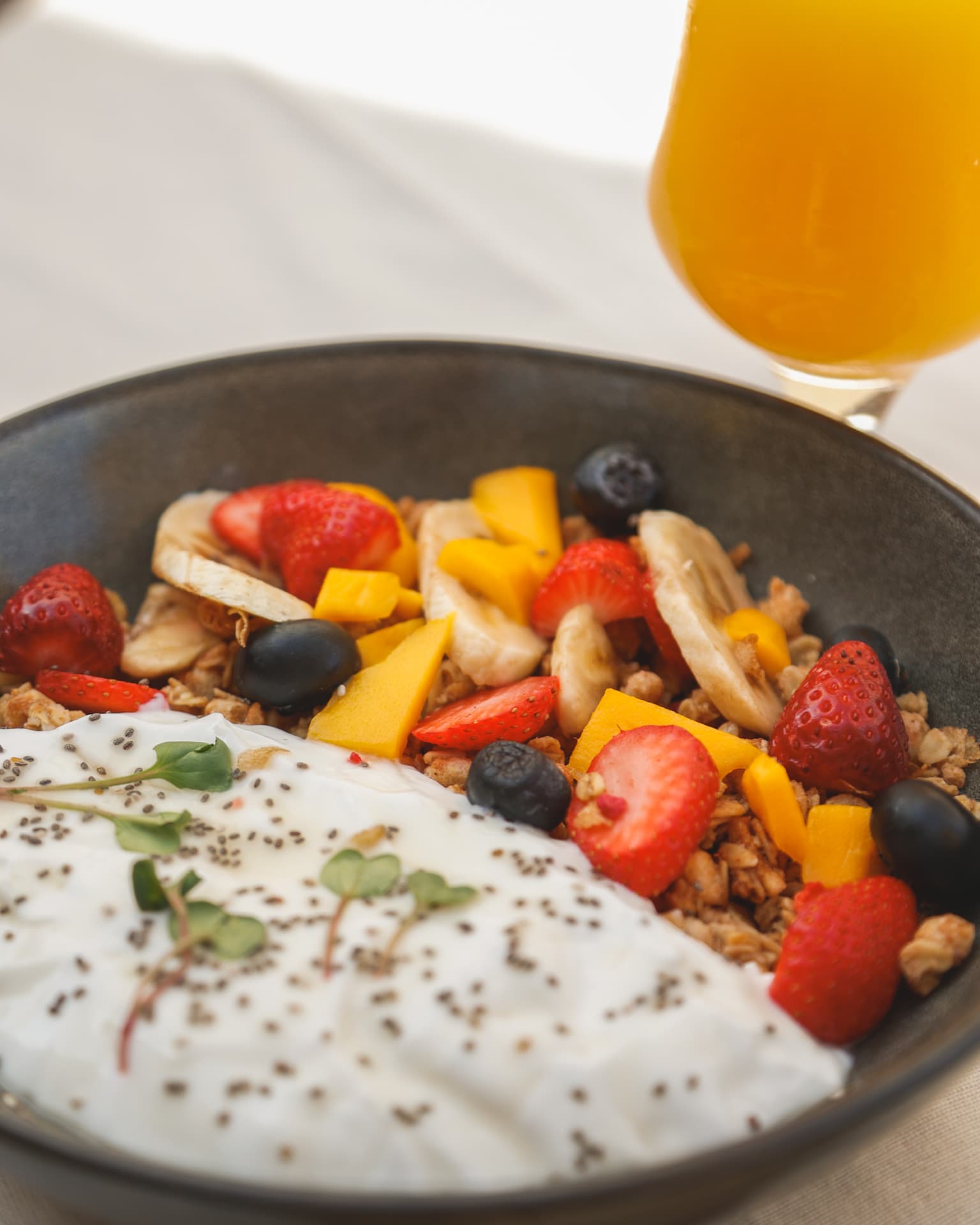 Fruit and yoghurt bowl at Nōesis